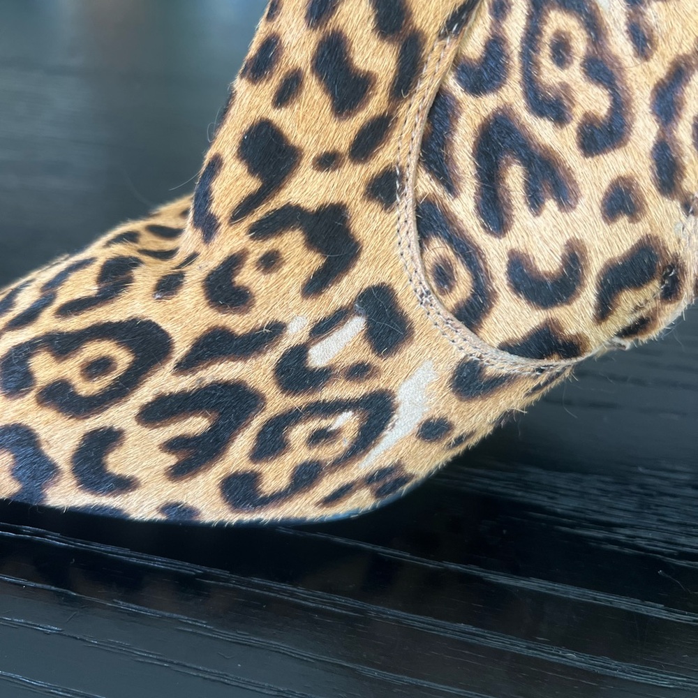 Halogen Leopard Print Pointed Toe Ankle Boots - C… - image 8